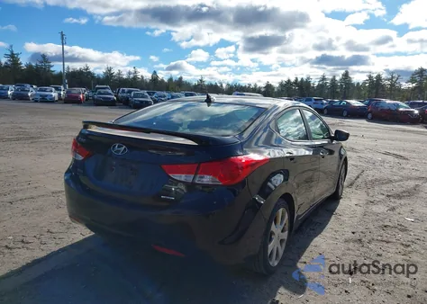 2011 Hyundai Elantra Limited из США, поврежденный, VIN 5NPDH4AEXBH013601